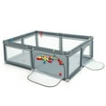 thumbnail image 4 of Parque de Juego para Bebé, Corralito Extra Grande con Puertas, 4 Anillos, Bolas Oceánicas, Bolsa de Transporte, Ventosas Antideslizantes, Malla Transpirable & Visible para Interior y Exterior, 4 of 4