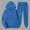 A01_Blue, variant on 2 Piece Matching Lounge Set Fall Winter Sweatsuits Womens Solid Basic Hoodies Sweatshirts Tops Fleece Warm Long Sleeve Blouses Lounge Warm High Waisted Sweatpants Drawstring Elastic Waist Pants