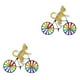 thumbnail image 3 of Injueey Plastic Windmill Pinwheel Wind Kids Party Garden Decor Lawn Toy gato amarillo 2Conjunto, 3 of 6
