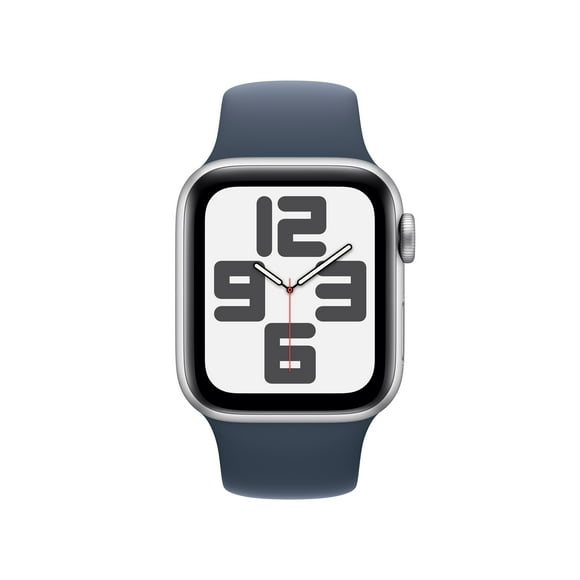 Apple Watch SE2 40mm GPS - Boîtier aluminium argent avec bracelet sport denim