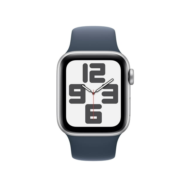 Apple Watch SE2 40mm GPS - Boîtier aluminium argent avec bracelet sport denim