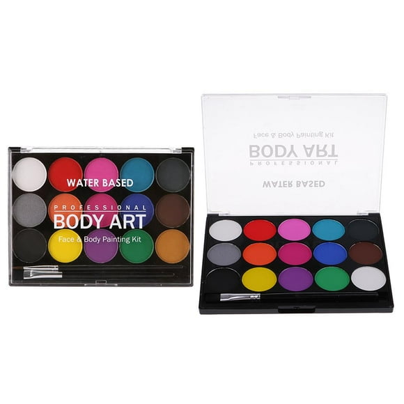 2 Juegos Pntil de Dibujo Cuerpo Pintura Maquilje Arte Infántil para Halloween, Carnaval, Discoteca Soledad Pintura facial