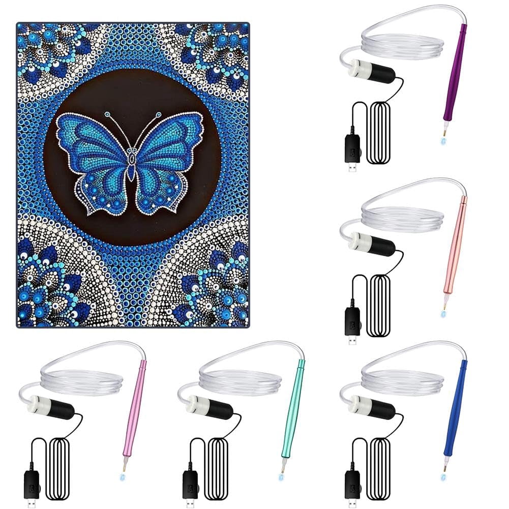 Electric Diamond Art Painting Pen,2025 New Upgrade Vacuum Diamond Art Pen,Diamond Art Pen Kits for Adults,Diamond Art Accessories Tool for Setting AB Stones Without Wax, Quiet and Long-Lasting
