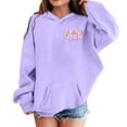 thumbnail image 5 of HCYSFG Girls Faith Hoodies God Is Good Bow Graphic Hooded Long Sleeve Sweatshirts Kangaroo Pocket Ribbed Relaxed Fit Pullover Tops, 5 of 6