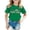 R195 Green, variant on Ruiwill 4Th Grade Shirt For Girls Summer Crew Neck Short Sleeve Kids Tops Casual Fourth Grade Letter Print School Girl Outfit Size 8-9 Years