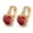 RD, variante sur CXK99 en Liquidation Boucles d'Oreilles Créoles en Zircon Remplies d'Or Jaune 18K, Design Fleur Ronde 9 mm, Bijoux Élégants pour Femme pour Fête