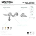 thumbnail image 4 of Kingston Brass KS3122GL Vintage Double-Handle Wall Mount Bathroom Faucet, Polished Brass, 4 of 5