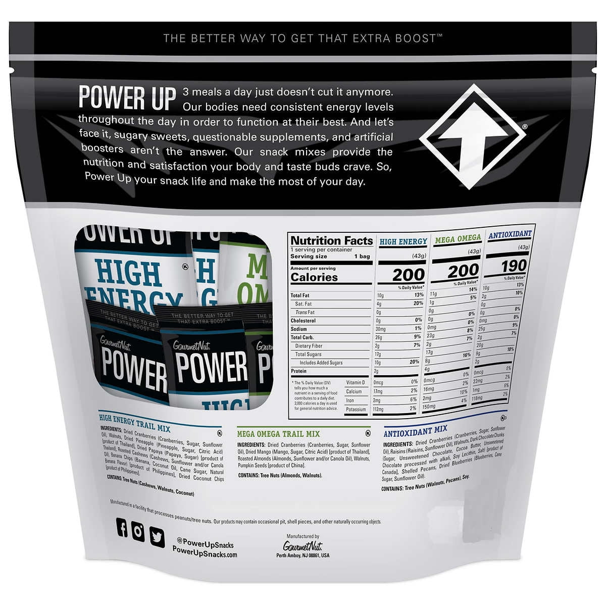 Power Up - 24ct Bag, 1.5oz Packs - Variety Pack