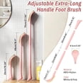 thumbnail image 2 of New Foot Brush & Foot Files Set(3PCS), 3-IN-1 Foot Scrubber with Long Handle, 10.2‘‘-27.5‘‘Adjustable Foot Scrub Brush and 2 Upgrade Foot File Callus Remover, Gift-Box Packed(Pink+2*Foot File), 2 of 8