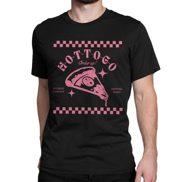 Camiseta Chappell Roan Hot To Go Pizza para hombre y mujer, de algodón, divertida, de cantante, musical, de manga corta, estampada.
