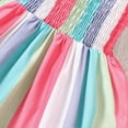 thumbnail image 4 of PINQI Swing Dress for Toddler Girls Baby Girls Tutu Dress Sleeveless Layered Summer Rainbow Mesh Girl Dress Suspender Princess Bow Dress, 4 of 7