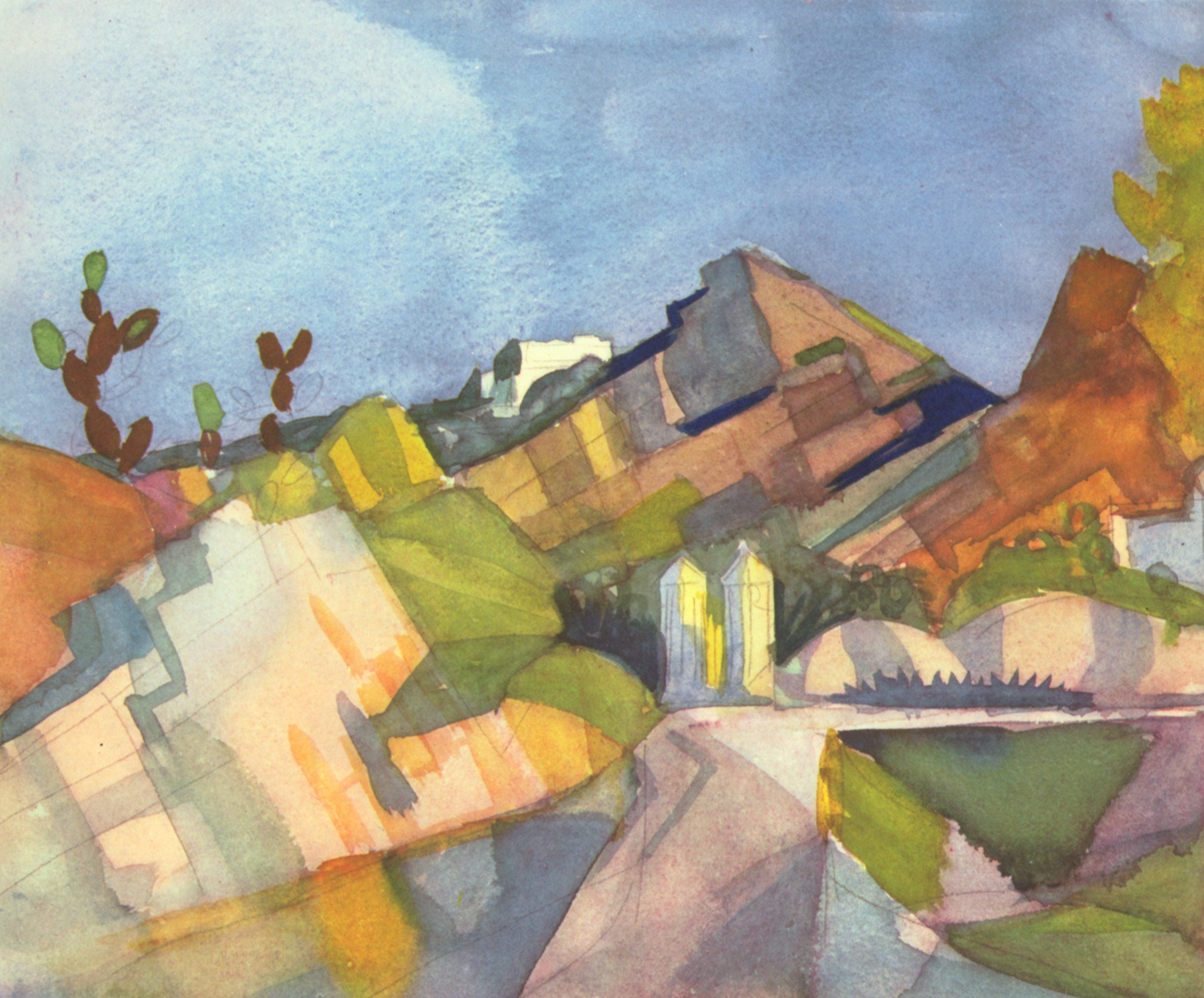 Peel N Stick Poster Of Macke August Rocky Landscape Poster 24x16 Adhesive Sticker Poster Print Walmart Com Walmart Com