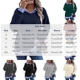 thumbnail image 3 of Mifsaly Womens Sweatshirt Fake Two Piece Layered Look Sweatshirts Striped Patchwork Work Office Pullover Tops Beige,L, 3 of 9