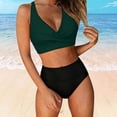 thumbnail image 5 of CONZONE Womens Period Tankini Sets 2 Peice Swimsuits for Women Menstrual Leakproof Swim Bottoms Solid Color Lightweight Summer Beach Bathing Suits, 5 of 7