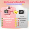 thumbnail image 5 of JoyStone Kids Camera Instant Print with Printing Paper and 32G TF Card, Selfie Camera with Color Pens, Cute Photo Album and Stickers, Suitable for DIY, Gift for Kids Aged 3-12, Pink, 5 of 10