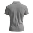 thumbnail image 6 of Men's Big & Tall 3XL Short Sleeve Collared Shirt Half Zip Pullover Knit Top for Layering Solid Colors Under $10, 6 of 9
