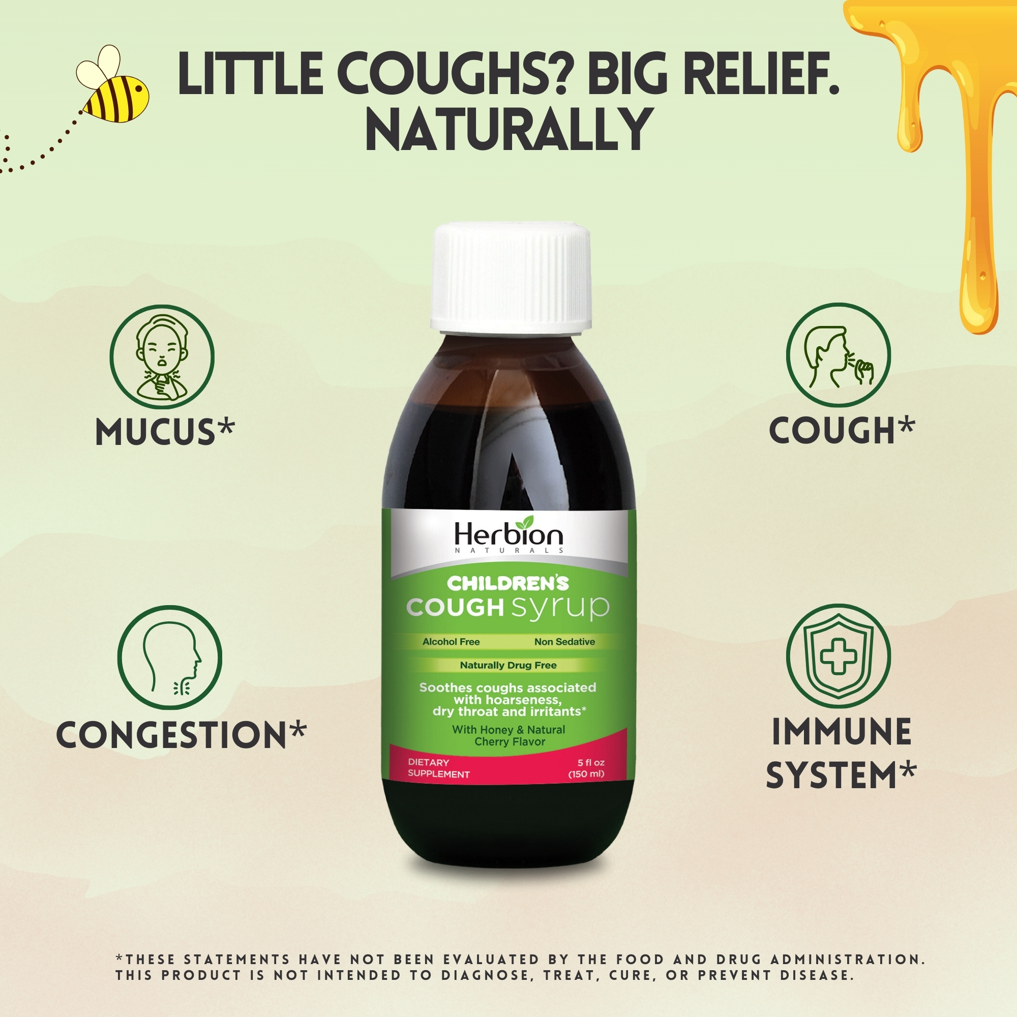 Eucalin Kids Honey Syrup Dietary Supplement, Lemon Flavor, 8 Oz. Exp 12/2026