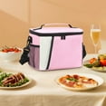 thumbnail image 3 of TACILIP Large Capacity Crossbody Lunch Bag Color Blocked Picnic Bag Bento Bag Insulated Bag Camping Insulation Bag, Men Gifts, 3 of 4