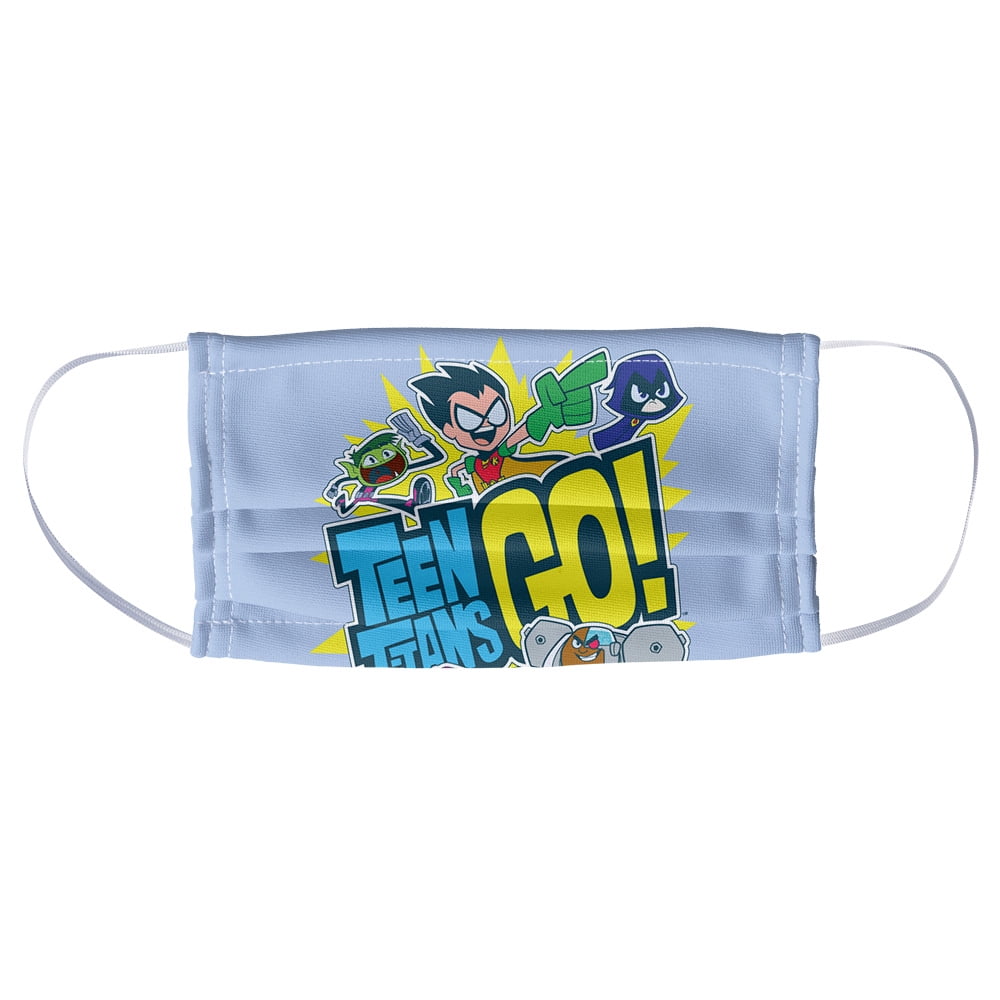 Teen Titans Go! Team 1-Ply Reusable Face Mask Covering, Unisex