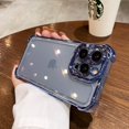 thumbnail image 1 of Luxury Electroplate Transparent Phone Case For iPhone 14 13 12 11 Pro Max Bumper Shockproof Clear Cases Cover, 1 of 5