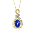 thumbnail image 3 of RYLOS Jewelry For Women Tennis Bracelet, Ring & Necklace Gemstone W/ Diamonds Adjustable Blue Star Sapphire Birthstone; Size 5, 3 of 9