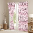 thumbnail image 3 of Manfei Western Cowgirl Cowboy Black Out Curtains for Teen, Cactus Plant Botanical Curtains Pack of 2 (42x63 Each), Pink Rustic Horse Bedroom Curtains, Living Room Curtains Decor, 3 of 6