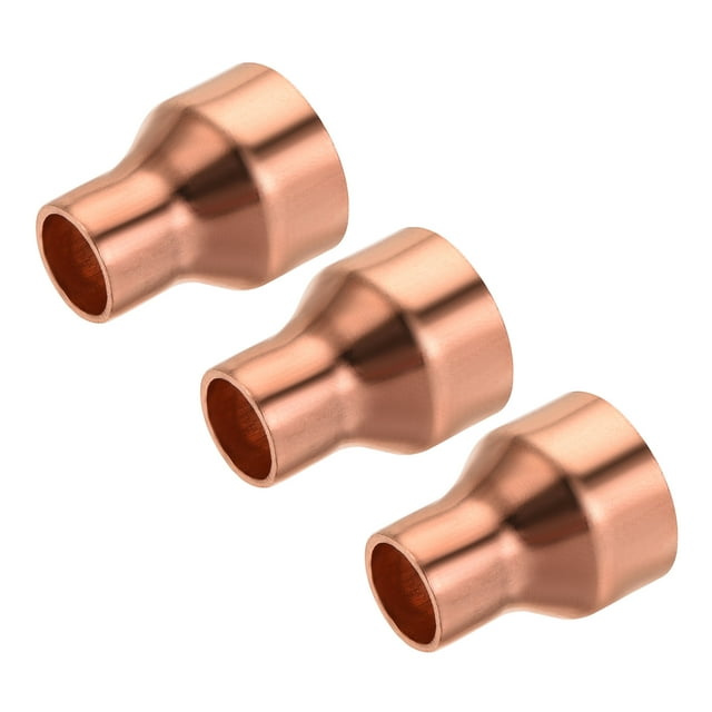 Unique Bargains Raccord de Raccord en Cuivre avec Extrémité Anti-Sueur, 1/2 x 7/8 Pouce ID pour Adaptateur de Réfrigération HVAC, Lot de 3