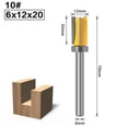 thumbnail image 2 of 1PC Woodworking Bearing Trimmer 6mm Handle Alloy Straight Edge Milling Cutter Computer Engraving Machine Slotting Tool, 2 of 7