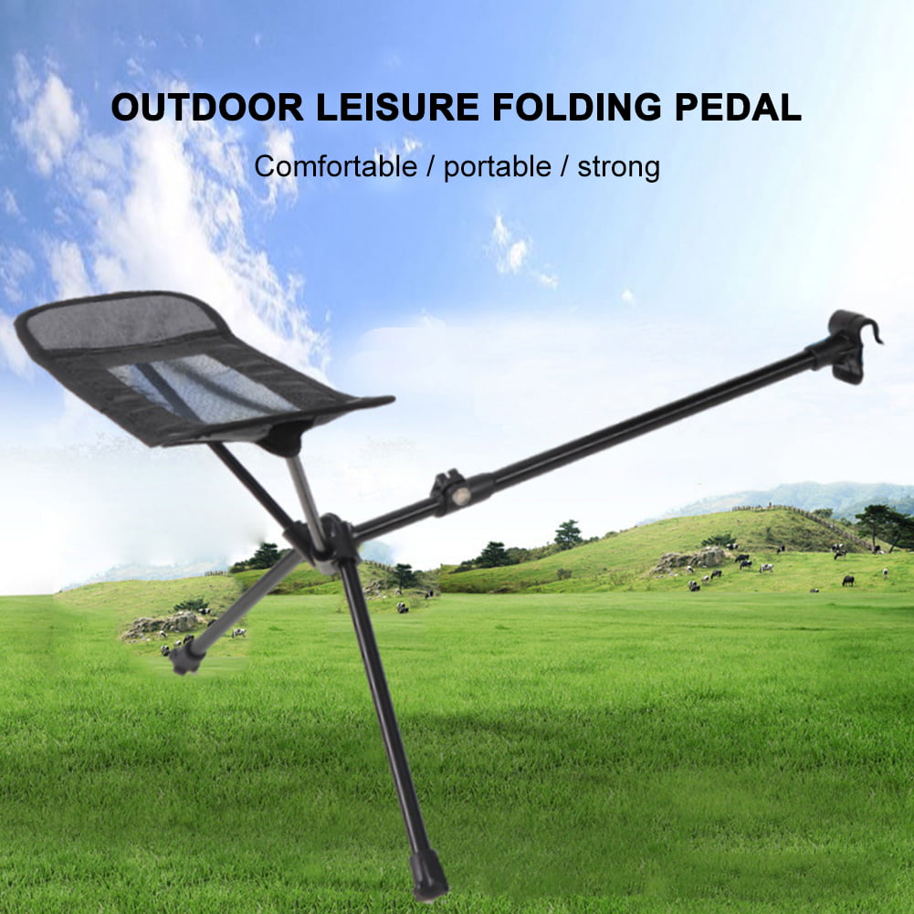 Outdoor Fishing Beach Footrest Portable Aluminum Leg Stool Folding Chair 