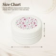 thumbnail image 2 of Yiaed Lilies Flowers Print Travel Jewelry Case Bridesmaid Gift Boxes Jewelry Travel Organizer Small Round Jewelry Box Mini Storage-White, 2 of 7