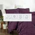 thumbnail image 4 of Kotton Culture 600TC Pinch Pleated Duvet Cover, 100% Egyptian Cotton (Plum, Cal King/King, 1 Piece), 4 of 8