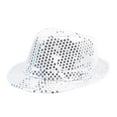 thumbnail image 2 of Miqool Unisex Western Sparkly Sequins Fedora Hat Glitter Bling Dance Hat Retro Disco Jazz Cap Party Favors Costume Props Supplies, 2 of 5