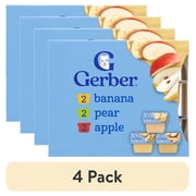 (4 pack) Gerber My 1st Fruits Starter Kit, Baby Food Puree, 2 oz Tubs, Variety (6 Pack)