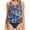 Navy, variant on VerPetridure Two Piece Women Tankini Bathing Suits Fashion Women Conservative Printed Swimwear Bikini Split Swimsuit