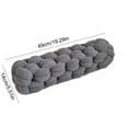 thumbnail image 3 of Chunky Braided Long Throw Pillow,Thick Knotted Tube‑Shaped Cushion,Soft Plush Decorative Bolster Pillow for Sofa Couch Bed Home Interior Layout,19"(Dark Gray), 3 of 6