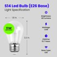 thumbnail image 2 of Bombilla LED Feit Electric BPS14/SU/LED no regulable 1,5 W 120 V, 2 of 8