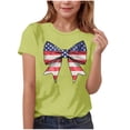 thumbnail image 1 of T-shirt à Manches Courtes et Col Rond Imprimé pour la Fête de l'Indépendance pour Enfants, Mélange Doux Coton-Polyester, Tissu Respirant, Coupe Décontractée, pour Garçons et Filles de 3 à 15 Ans, Lavable à la Machine, 1 of 4