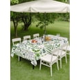 thumbnail image 4 of Outdoor Tablecloth with Umbrella Hole for Patio/Picnic/Party/Camping, Green Leaves Waterproof Table Cloth Rectangle Table Cover Washable, Elegant Pastoral Summer Botanical Leaf (52"x 70"), 4 of 8