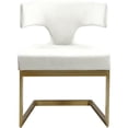 thumbnail image 3 of Meridian Furniture Alexandra Velvet Dining Chair, Cream (Set of 1), 3 of 5