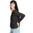 thumbnail image 2 of Hanes EcoSmart Women’s Fleece Crewneck Sweatshirt Ebony L, 2 of 3