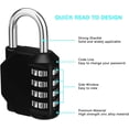 thumbnail image 3 of 4 Digit Combination Padlock Sports Locker Combination Padlock College School Greenhouse Black, 3 of 5