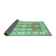 thumbnail image 2 of Ahgly Company Indoor Rectangle Geometric Turquoise Blue Traditional Area Rugs, 2' x 4', 2 of 4