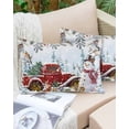 thumbnail image 6 of Christmas Snowman Throw Pillow Cover,Farm Truck Berry Pine Bird Winter Snowy Rectangle Decorative Pillow Case Protector Soft Cushion Cover Lumbar Pillowcase for Couch Sofa Bedroom Car Decor 20x36 In, 6 of 8