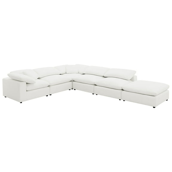 Raleigh 6-piece Upholstered Modular Sectional Ivory