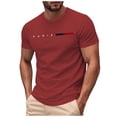 thumbnail image 2 of Tops para hombre, blusas y camisas de manga corta con cuello redondo para hombre, camisetas deportivas informales con estampado de manga corta y cuello redondo para hombre, blusas de poliéster para ho, 2 of 9