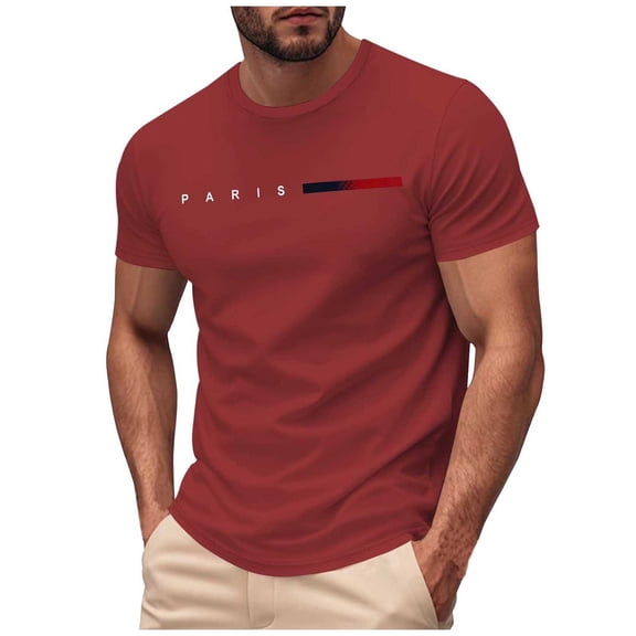 CYiJun Mens Short Sleeve Tee Color Block Crew Neck Pullover Casual Basic T Shirts