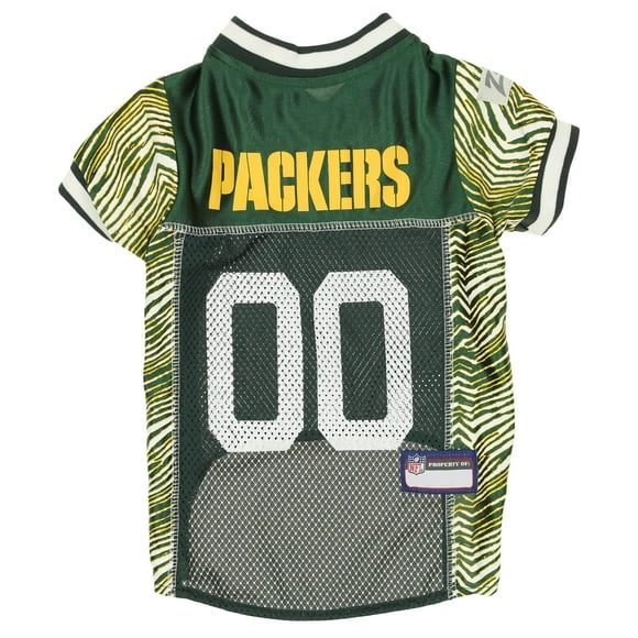 Zubaz NFL Team Pet Jersey for Dogs, Green Bay Packers, Small