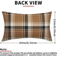 thumbnail image 3 of Brown Plaid Pillow Covers 12x20 Inch Brown Black Beige Buffalo Plaid Tartan Pattern Rectangle Decorative Throw Pillow Cases Set of 2 Farmhouse Holiday Cushion Cases Sofa Couch Bed Decor, 3 of 6