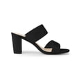 thumbnail image 3 of BLISSFUL STEP Women's Open Toe Chunky High Heel Slide Sandals Black 8, 3 of 7