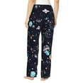 thumbnail image 3 of Uemuo Galaxy2 Pattern Women's Wide Leg Palazzo Lounge Pants with Pockets Light Weight Loose Comfy Casual Pajama Pants-Small, 3 of 9